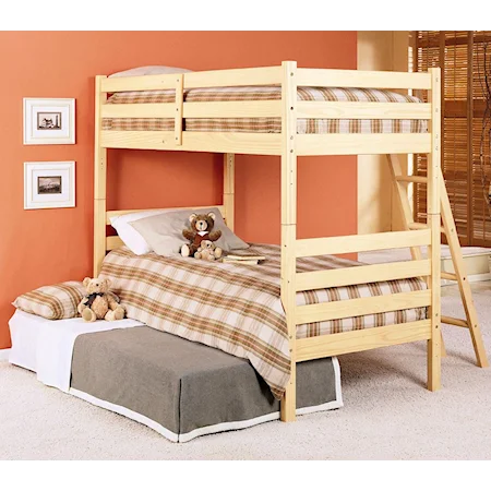 Twin Bunk Bed with Pop-Up Trundle
